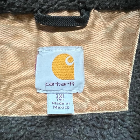 Carhartt J141 211 Men's 3X tall Sherpa Lined Canvas Duck Jacket distressed - Picture 9 of 16